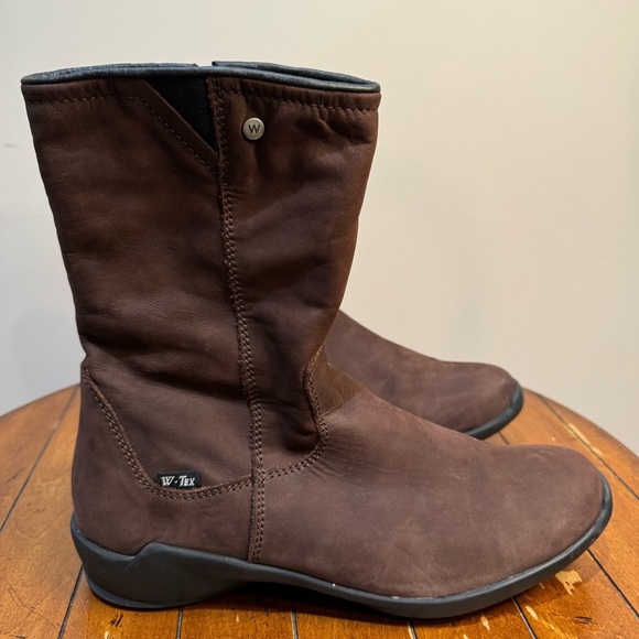 Wolky Sole Water‎ Resistant Brown Nubuck Leather zip Up Boots sz 42 US 11 - Picture 1 of 11